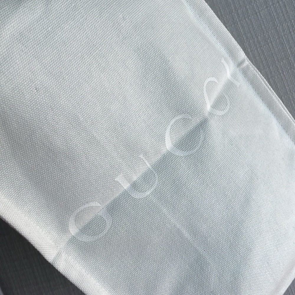 Gucci logo lightweight canvas white small tote bag